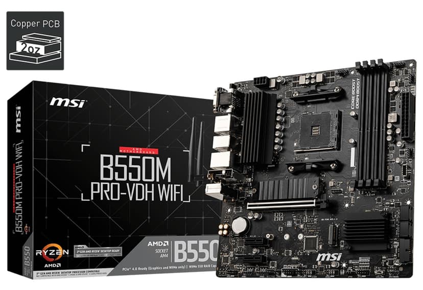مادربرد MSI مدل B550M PRO-VDH WIFI DDR4 سوکت AM4 مادربرد MSI مدل B550M PRO-VDH WIFI DDR4 سوکت AM4