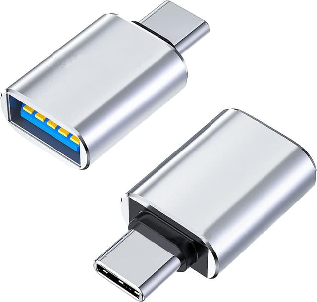 مبدل USB C به USB برند Disenkelubo، بسته 2 عددی، نقرهای مبدل USB C به USB برند Disenkelubo، بسته 2 عددی، نقرهای