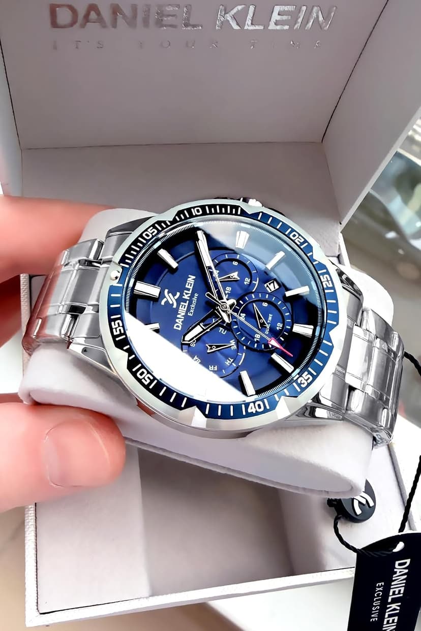 ساعت مچی مردانه Daniel Klein ضد آب 3 ATM فولادی نقرهای مدل Dke2076C1 ساعت مچی مردانه Daniel Klein ضد آب 3 ATM فولادی نقرهای مدل Dke2076C1