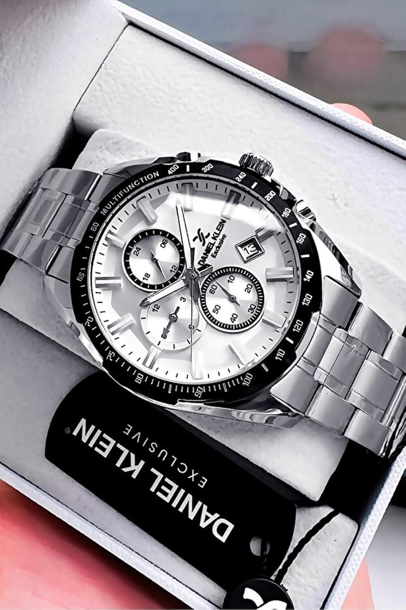 ساعت مچی مردانه Daniel Klein ضد آب بند استیل نقرهای مدل Dke2143C3 ساعت مچی مردانه Daniel Klein ضد آب بند استیل نقرهای مدل Dke2143C3
