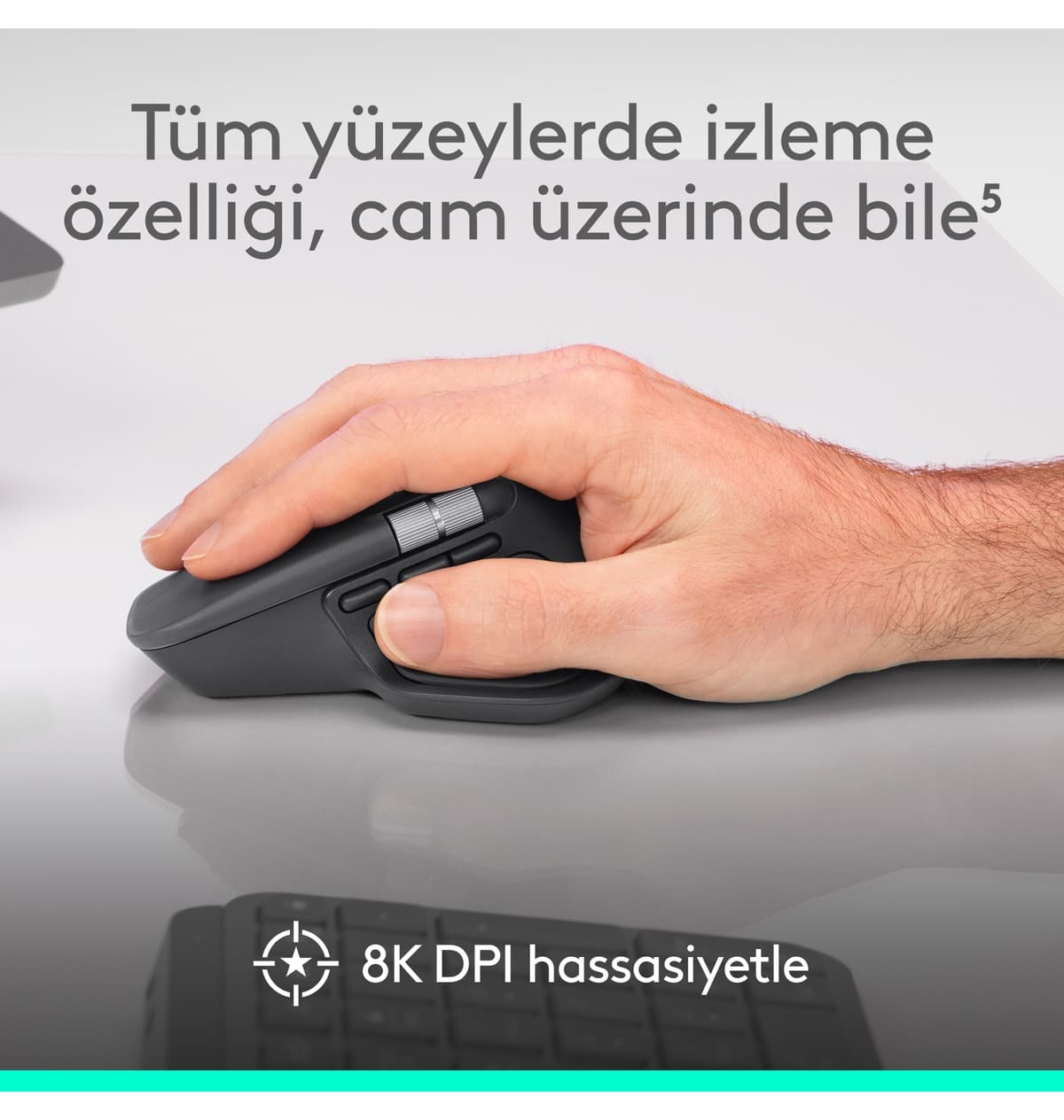 ماوس Logitech MX Master 4 بازخوردی بیصدا بیسیم بلوتوث 8000 DPI خاکستری تیره مدل 910-007562 ماوس Logitech MX Master 4 بازخوردی بیصدا بیسیم بلوتوث 8000 DPI خاکستری تیره مدل 910-007562
