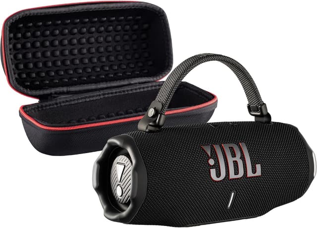 اسپیکر بلوتوثی قابلحمل JBL مشکی ضدآب، ضدگردوغبار و ضدضربه مدل Charge 6 با IP68 و 28Hrs پخش، همراه کیف حمل اسپیکر بلوتوثی قابلحمل JBL مشکی ضدآب، ضدگردوغبار و ضدضربه مدل Charge 6 با IP68 و 28Hrs پخش، همراه کیف حمل