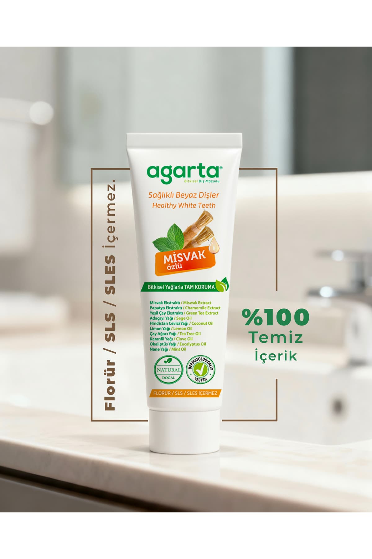 خمیردندان طبیعی حاوی عصاره مسواک Agarta 100 ml خمیردندان طبیعی حاوی عصاره مسواک Agarta 100 ml
