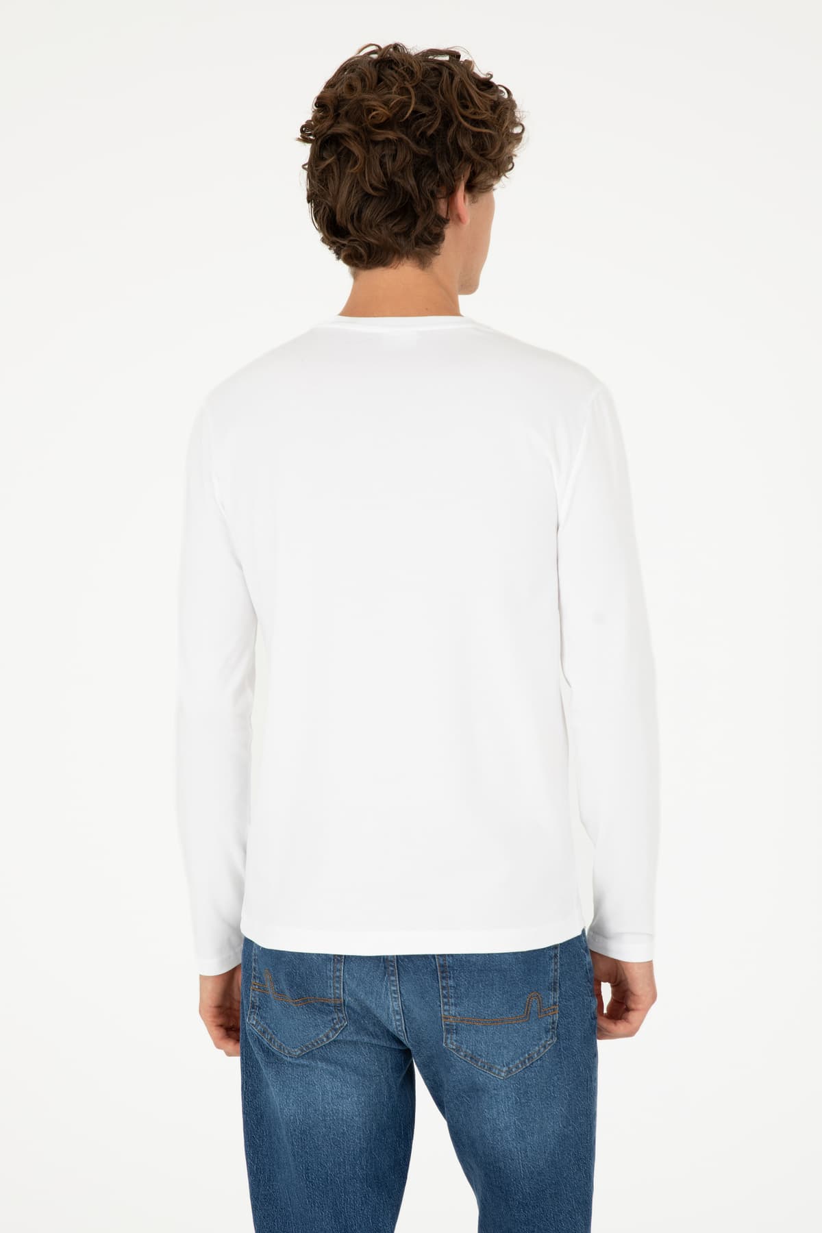 سوئیشرت مردانه U.S. Polo Assn. فیت اسلیم یقه گرد سفید مدل 50289027-VR013 سوئیشرت مردانه U.S. Polo Assn. فیت اسلیم یقه گرد سفید مدل 50289027-VR013