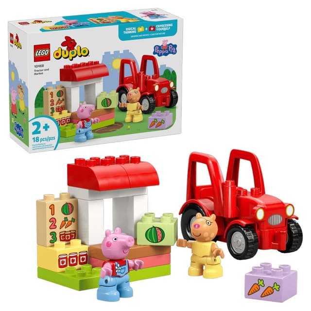 لگو 10468 DUPLO Peppa Pig تراکتور و بازار لگو 10468 DUPLO Peppa Pig تراکتور و بازار