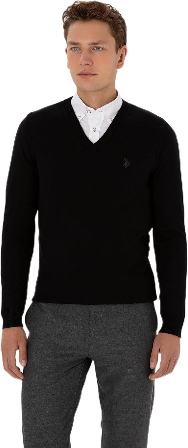 پلیور مردانه U.S. Polo Assn. مشکی مدل 50313662-VR046 پلیور مردانه U.S. Polo Assn. مشکی مدل 50313662-VR046