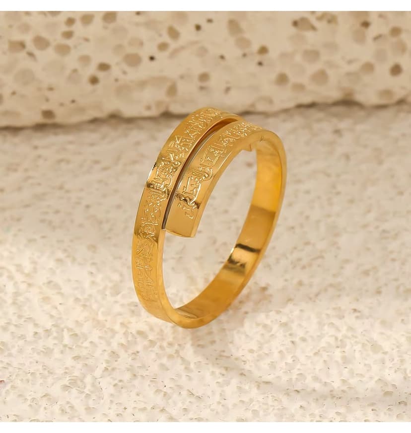 حلقه مردانه Moda Işıltısı از جنس فولاد ضدزنگ طرح Ayetel Kürsi حلقه مردانه Moda Işıltısı از جنس فولاد ضدزنگ طرح Ayetel Kürsi