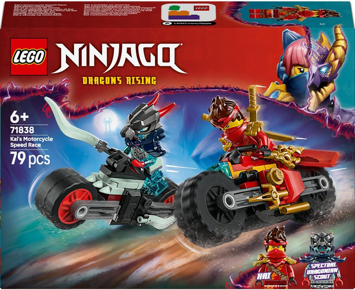 لگو NINJAGO ست موتورسیکلت مسابقه سرعت Kai مدل 71838 لگو NINJAGO ست موتورسیکلت مسابقه سرعت Kai مدل 71838
