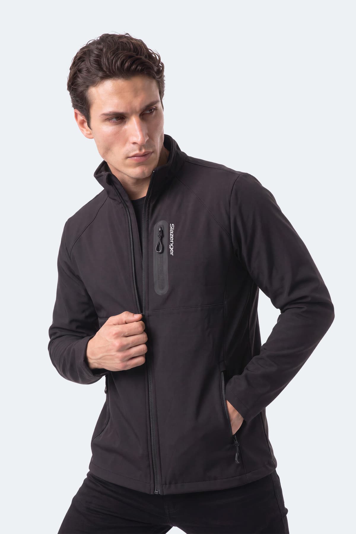 مونت مردانه Slazenger پلار ضد باد و آب سافتشل مشکی مدل CRIMSON I مونت مردانه Slazenger پلار ضد باد و آب سافتشل مشکی مدل CRIMSON I