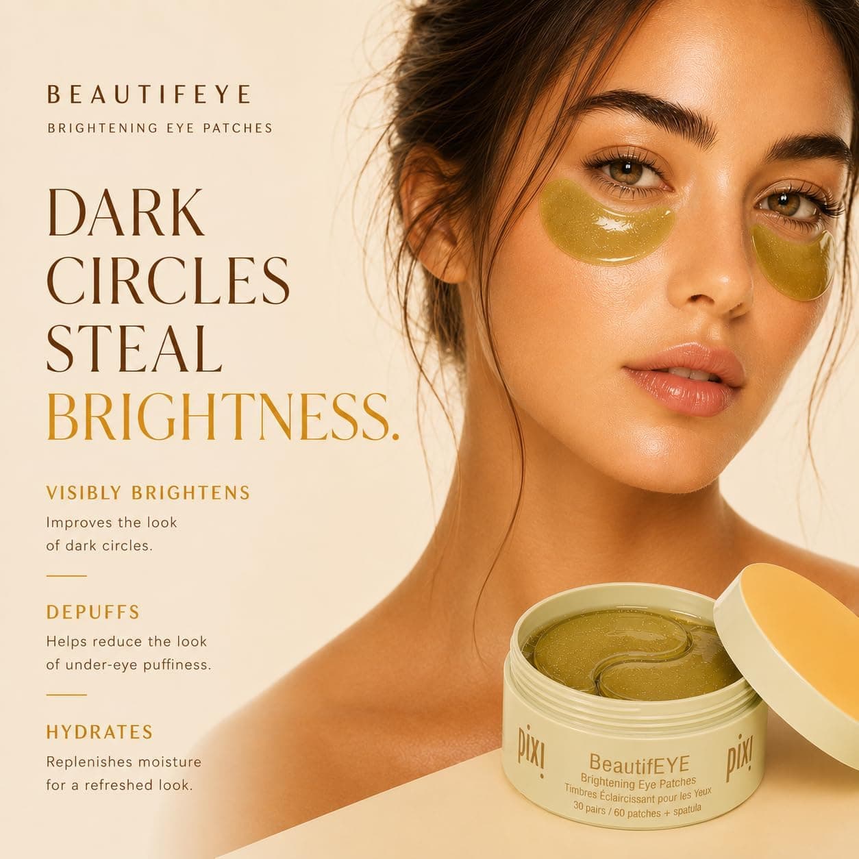 پچ زیر چشم Pixi روشنکننده با ویتامین C BeautifEYE 30pairs پچ زیر چشم Pixi روشنکننده با ویتامین C BeautifEYE 30pairs