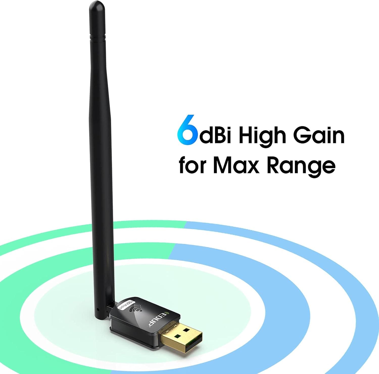 آداپتور USB وایفای کامپیوتر و لپتاپ EDUP با پشتیبانی از آنتن High Gain 6dBi سازگار با Windows 10/8/7/XP/Vista و MAC 10.6-10.11 آداپتور USB وایفای کامپیوتر و لپتاپ EDUP با پشتیبانی از آنتن High Gain 6dBi سازگار با Windows 10/8/7/XP/Vista و MAC 10.6-10.11