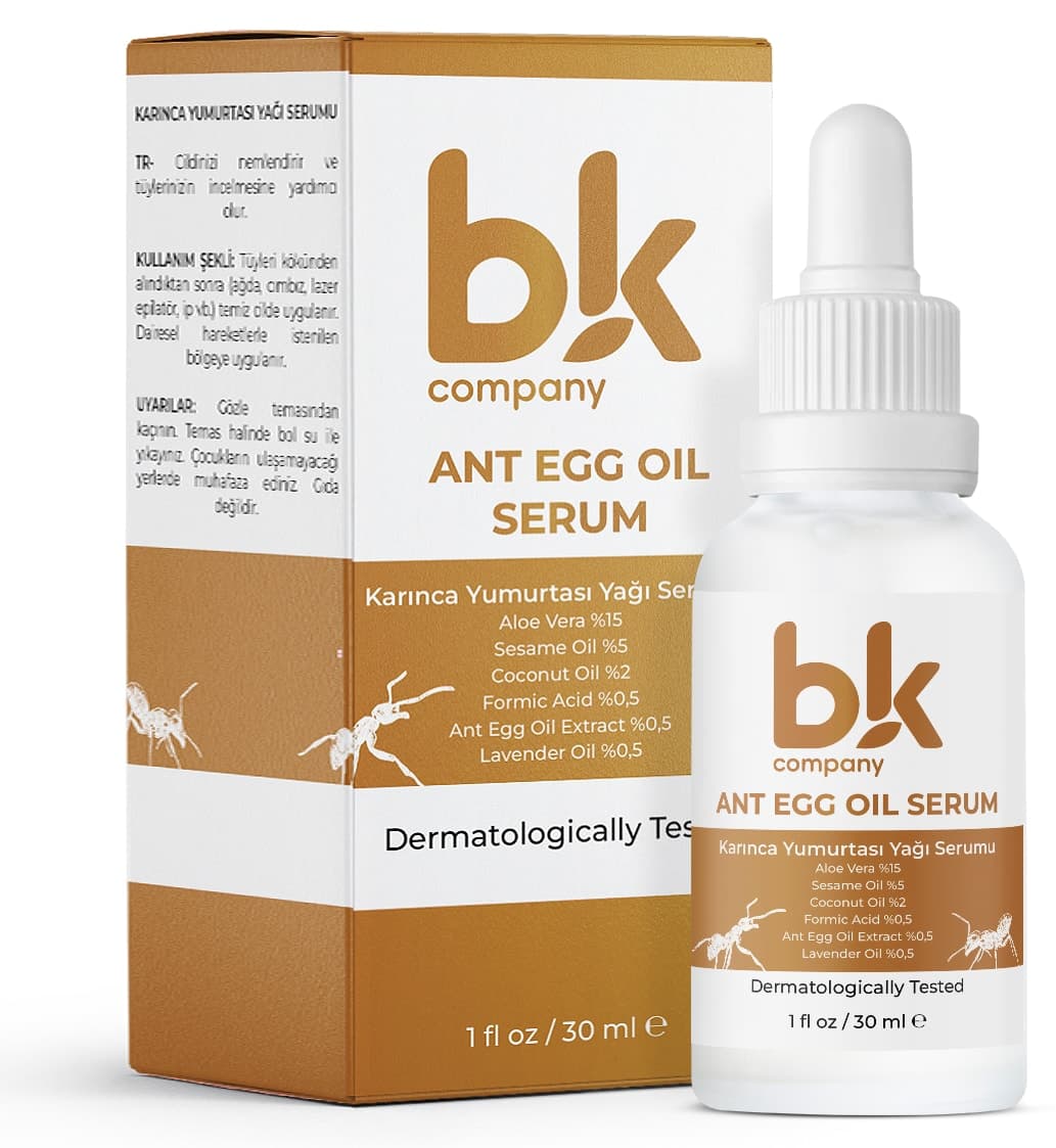 سرم زنانه BK COMPANY روغن تخم مورچه طبیعی کاهش دهنده مو 30ml سرم زنانه BK COMPANY روغن تخم مورچه طبیعی کاهش دهنده مو 30ml