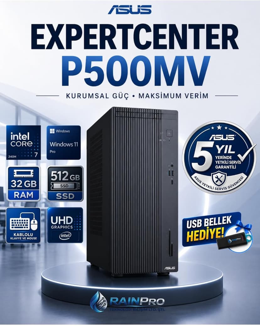 کامپیوتر مینی تاور ASUS Expertcenter مدل P500MV Intel Core 7 240H کامپیوتر مینی تاور ASUS Expertcenter مدل P500MV Intel Core 7 240H