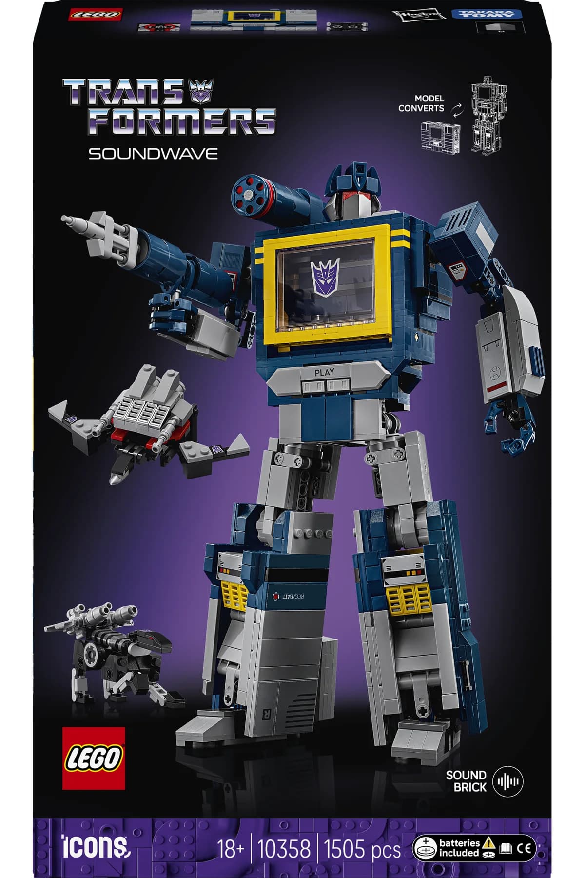 لگو Icons Transformers Soundwave مدل 10358 با 1505 قطعه لگو Icons Transformers Soundwave مدل 10358 با 1505 قطعه