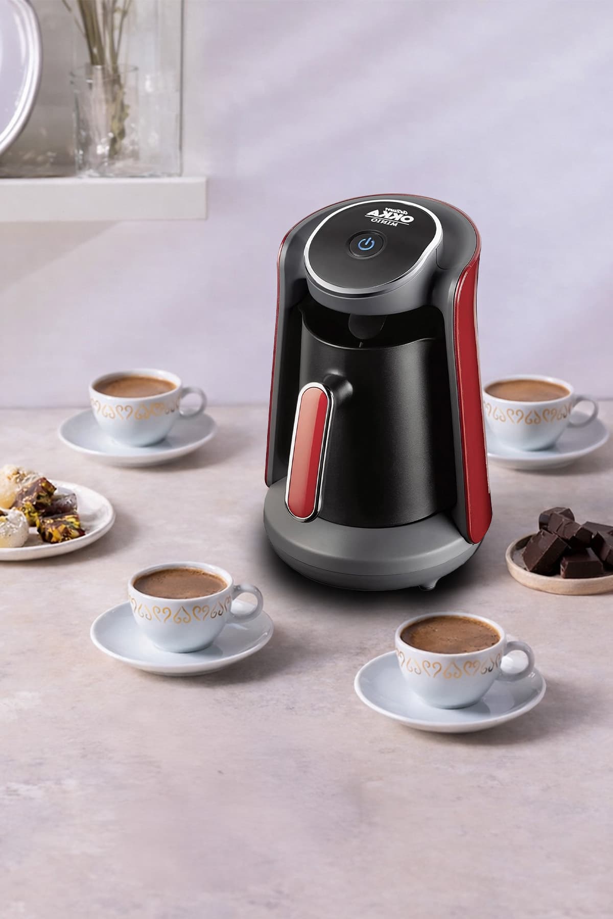 ماشین قهوه ترک Arzum ضد سرریز 4 فنجان انار مدل OK004 Okka Minio ماشین قهوه ترک Arzum ضد سرریز 4 فنجان انار مدل OK004 Okka Minio