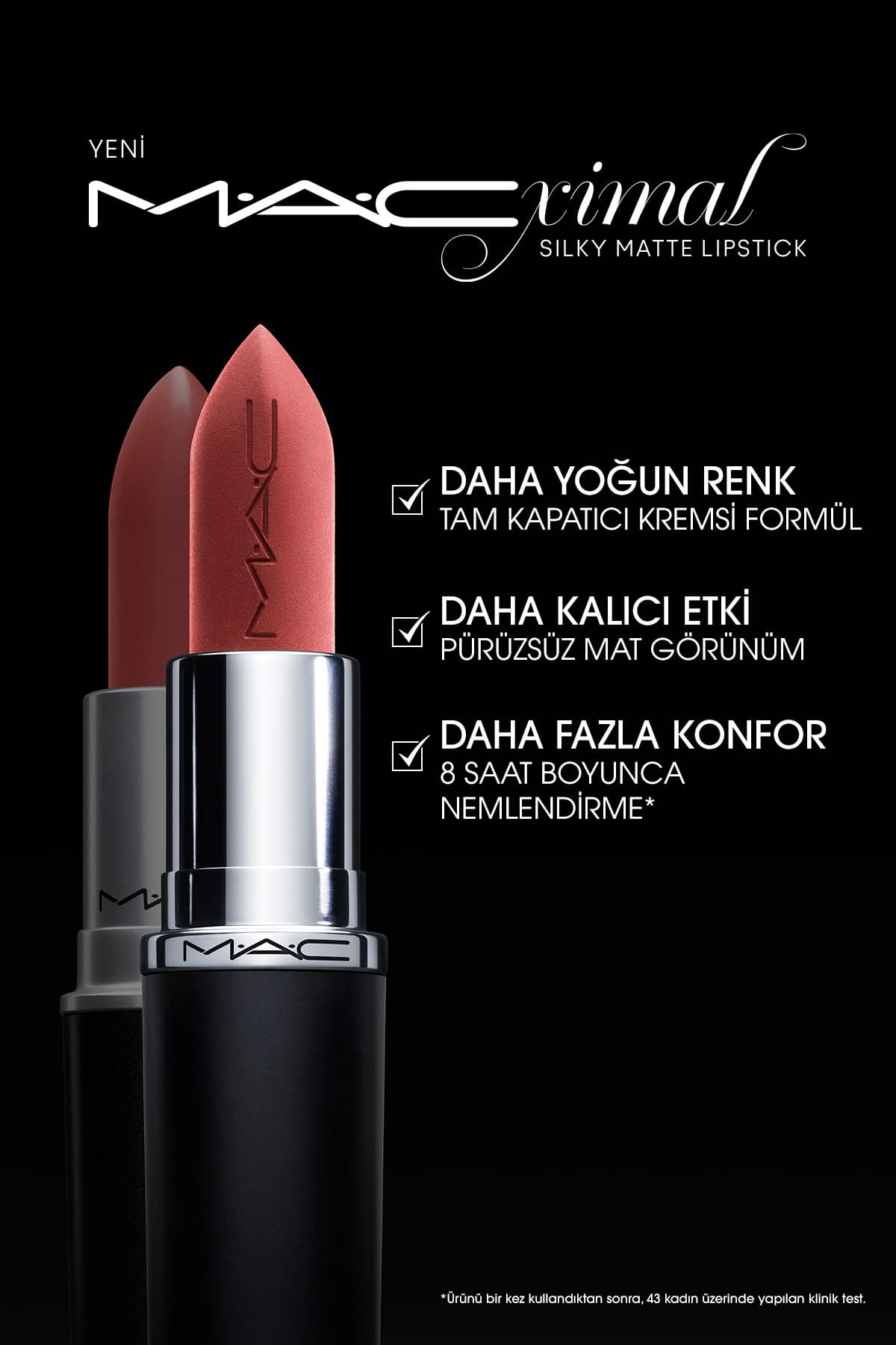 رژ لب Mac MACximal Mini مات ابریشمی مدل Mehr 1.8g رژ لب Mac MACximal Mini مات ابریشمی مدل Mehr 1.8g