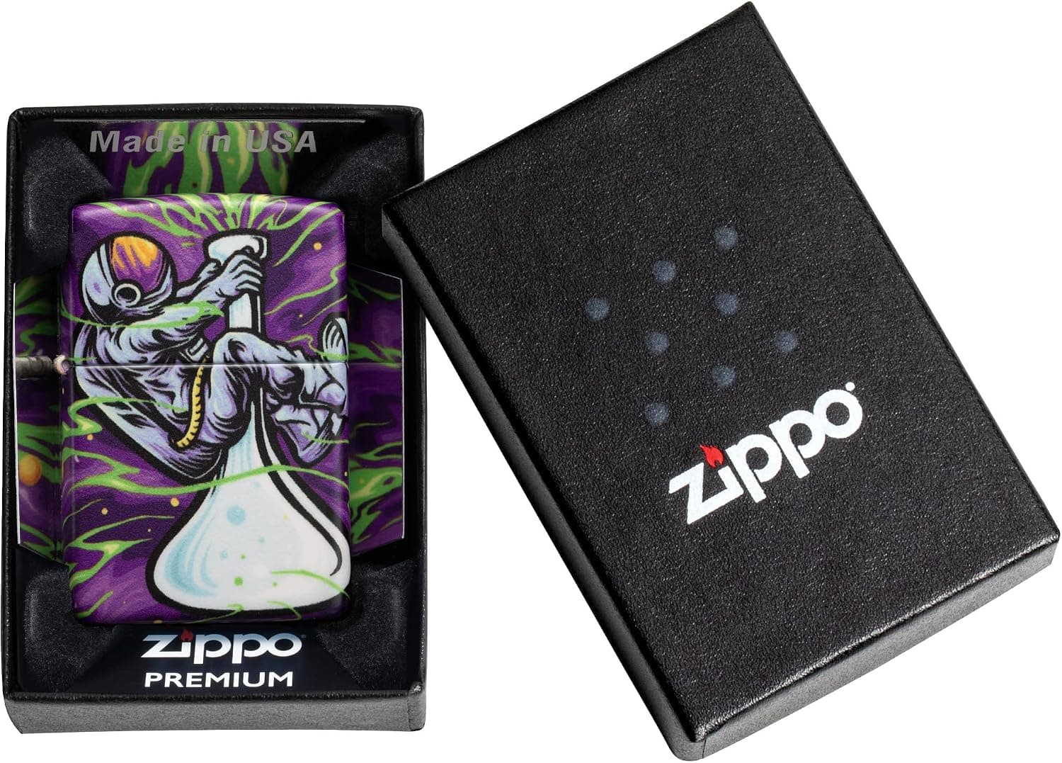فندک ضد باد Zippo چندرنگ با چاپ 540 رنگ مدل Space Out فندک ضد باد Zippo چندرنگ با چاپ 540 رنگ مدل Space Out