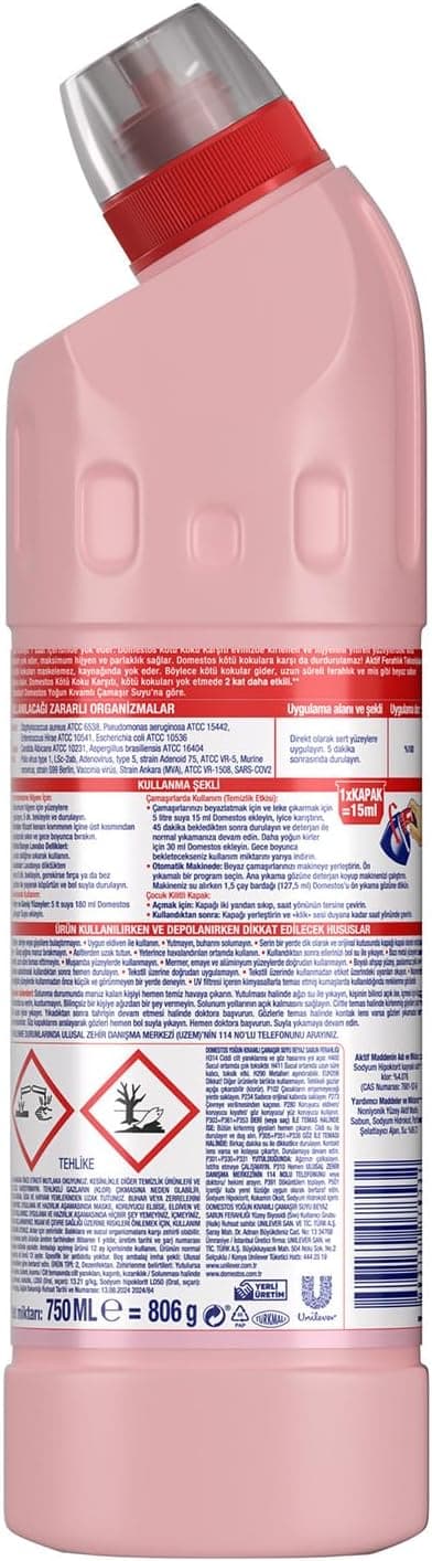 سفیدکننده Domestos با رایحه صابون سفید 750 ml بسته 2 عددی سفیدکننده Domestos با رایحه صابون سفید 750 ml بسته 2 عددی