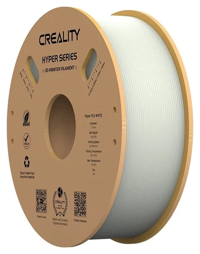 فیلامنت Creality Hyper PLA سفید 1.75mm 1kg فیلامنت Creality Hyper PLA سفید 1.75mm 1kg