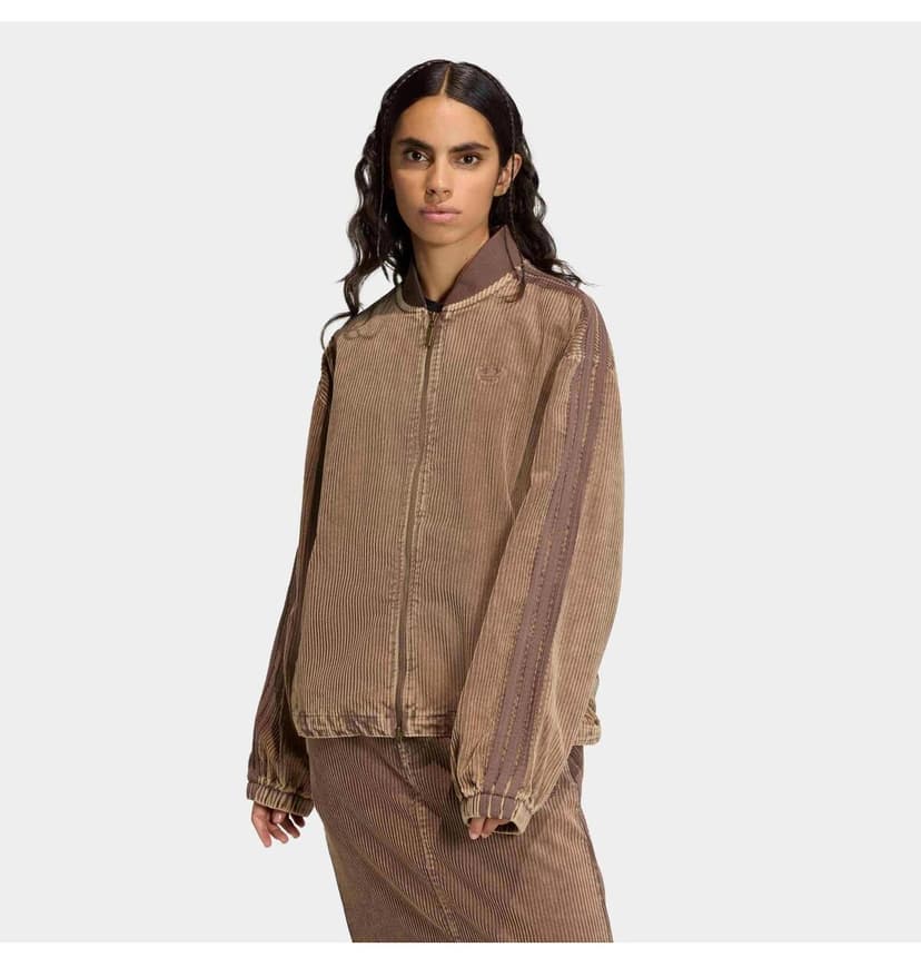 ژاکت زنانه adidas مخمل کبریتی قهوهای مدل KD8781 ژاکت زنانه adidas مخمل کبریتی قهوهای مدل KD8781