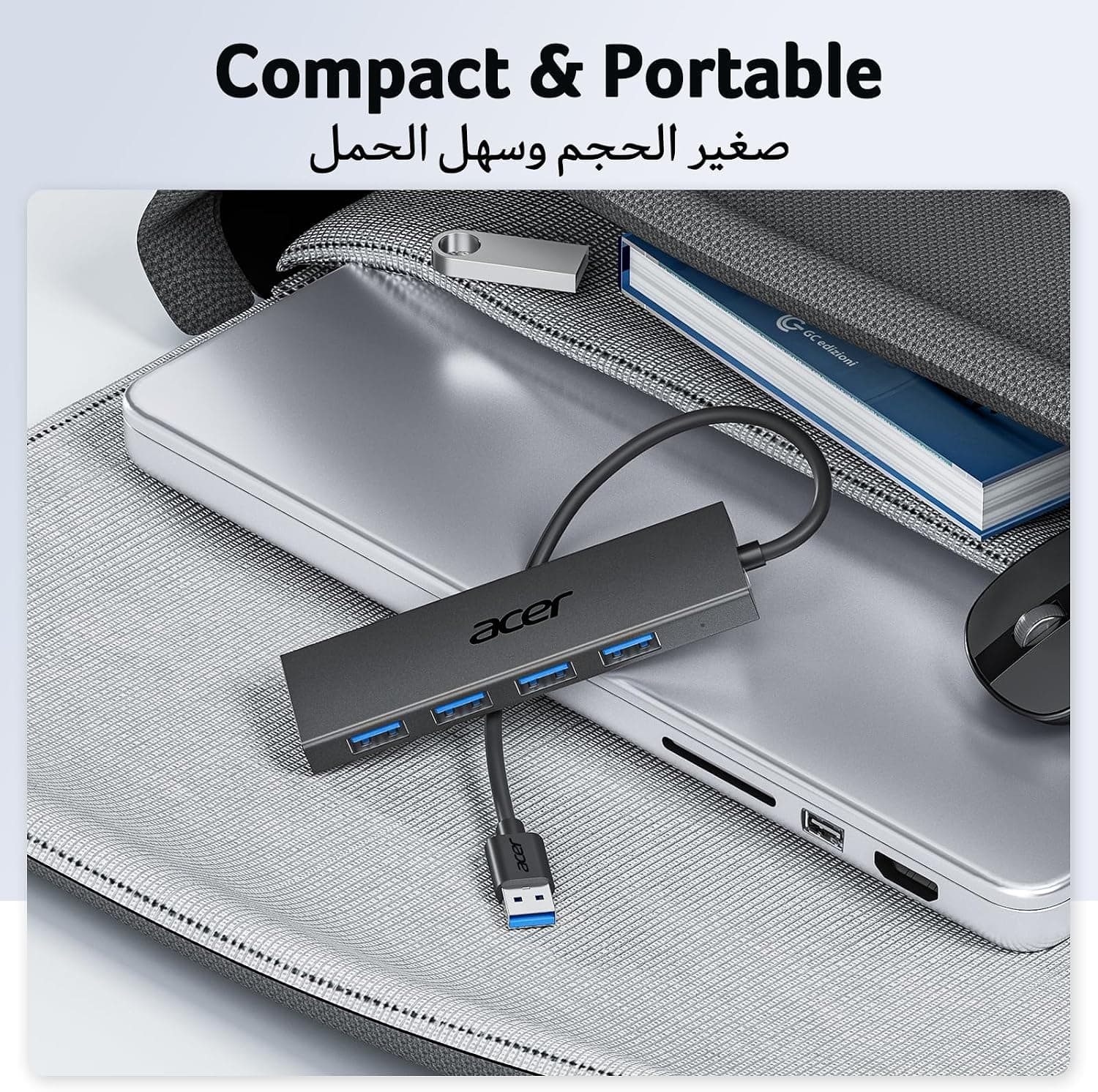 هاب USB چهارپورته Acer باریک 5Gbps با طول 60cm هاب USB چهارپورته Acer باریک 5Gbps با طول 60cm