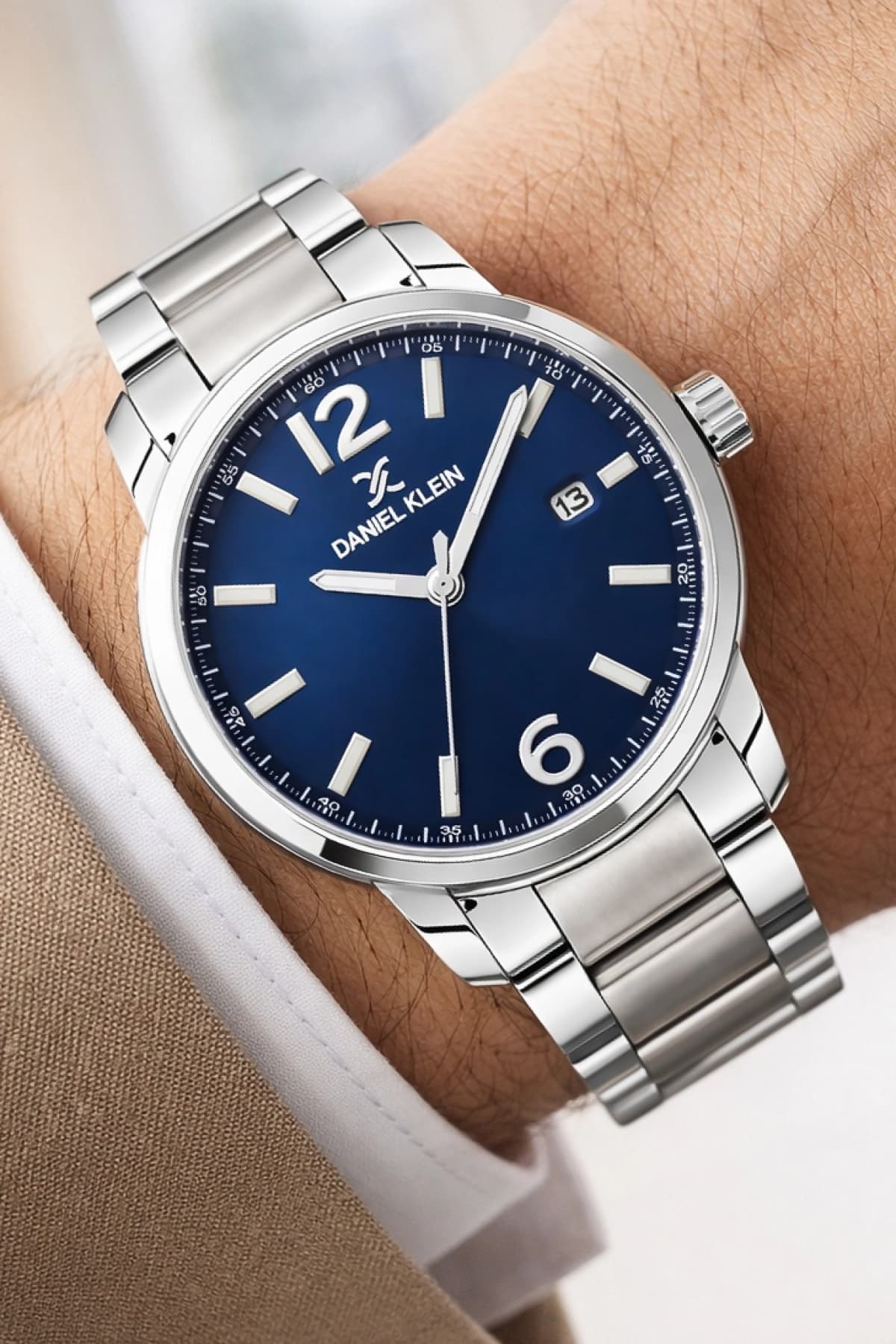 ساعت مچی مردانه Daniel Klein تقویمدار بند و قاب فولادی نقرهای-آبی مدل zmdk1215 ساعت مچی مردانه Daniel Klein تقویمدار بند و قاب فولادی نقرهای-آبی مدل zmdk1215