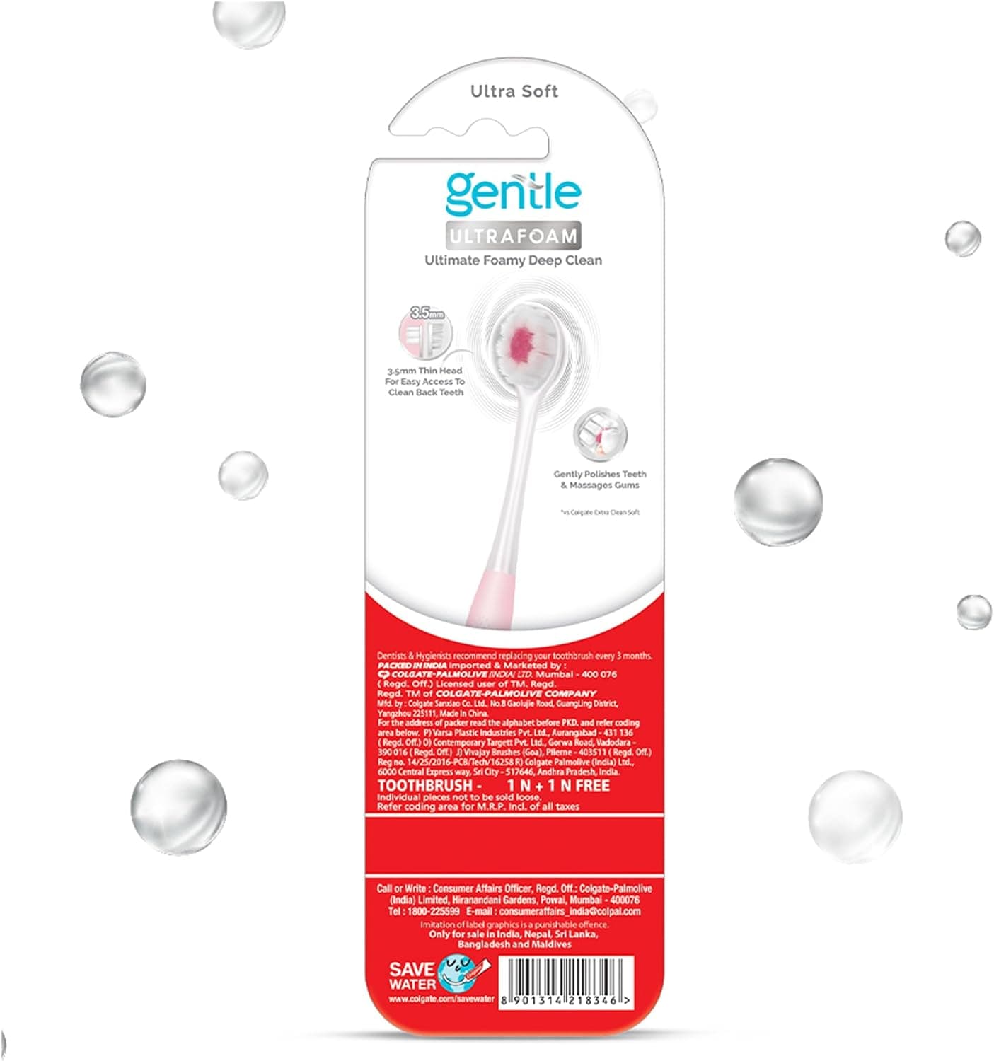 مسواک دستی بزرگسالان Colgate با برس فوقالعاده نرم UltraFoam، 2 Pcs مسواک دستی بزرگسالان Colgate با برس فوقالعاده نرم UltraFoam، 2 Pcs