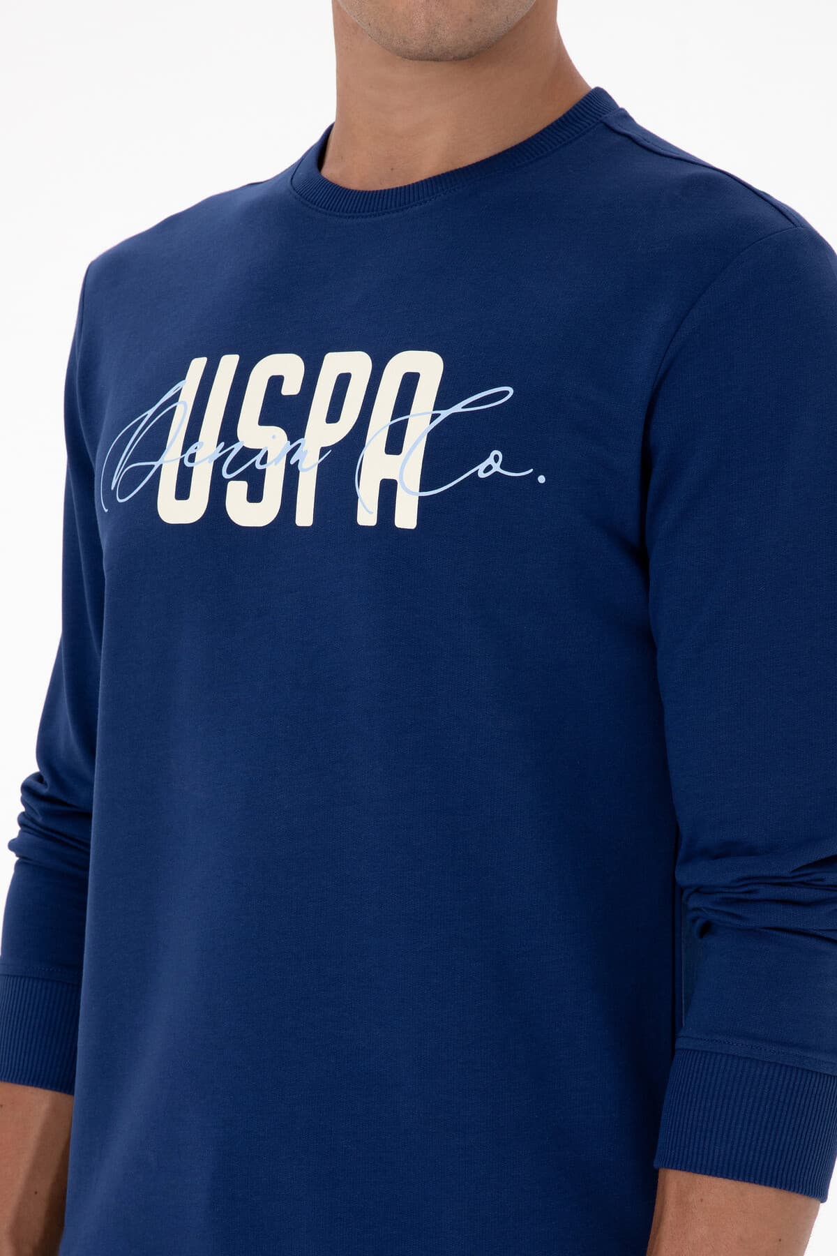 سوئیشرت مردانه U.S. Polo Assn. فیت معمولی یقه گرد ایندیگو نازک مدل 50315570-VR028 سوئیشرت مردانه U.S. Polo Assn. فیت معمولی یقه گرد ایندیگو نازک مدل 50315570-VR028