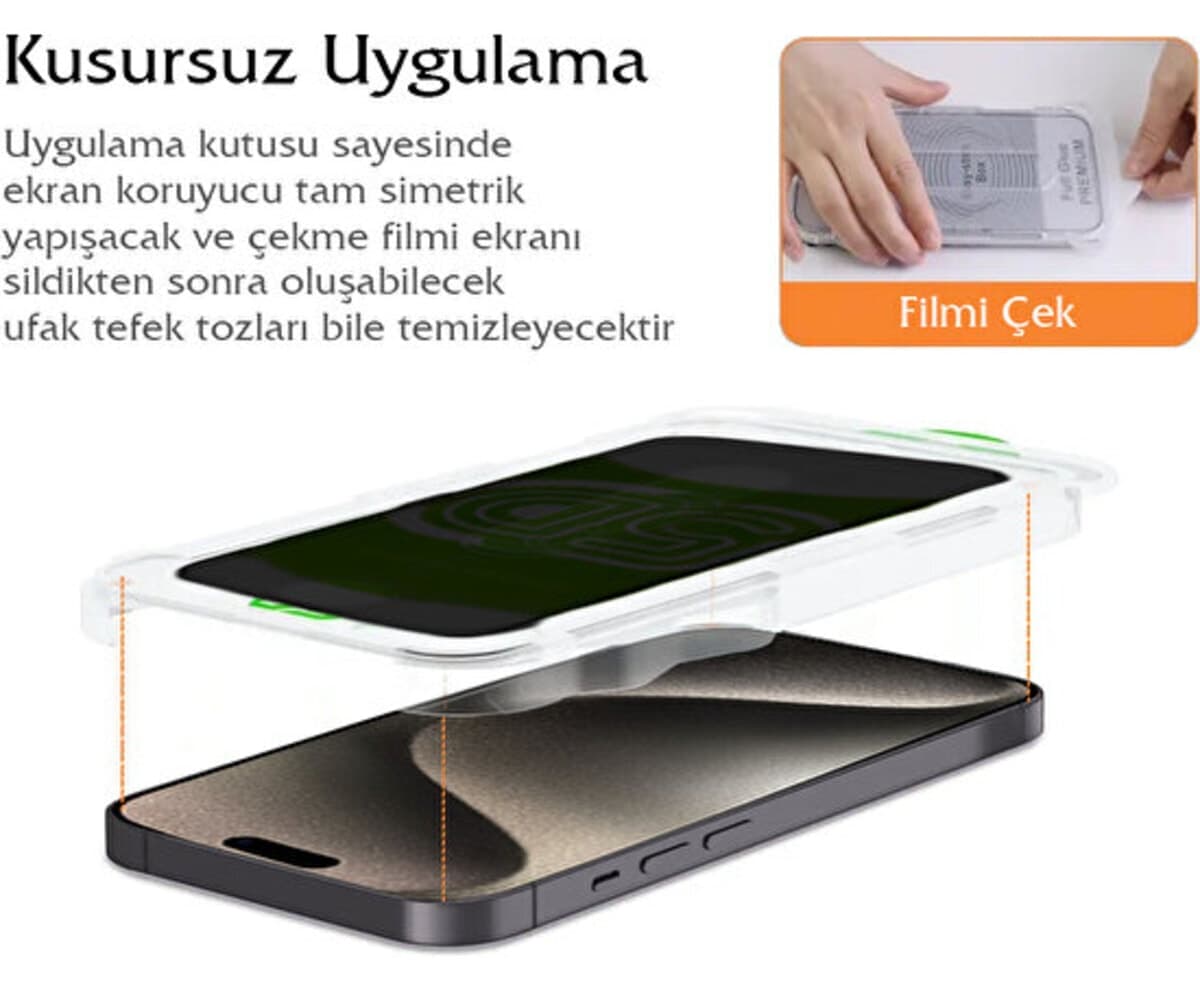 محافظ صفحه شیشهای Fibaks حریمخصوصی تمامصفحه همراه قاب نصب مدل iPhone 14 Pro Max/15 Plus/16 Plus محافظ صفحه شیشهای Fibaks حریمخصوصی تمامصفحه همراه قاب نصب مدل iPhone 14 Pro Max/15 Plus/16 Plus