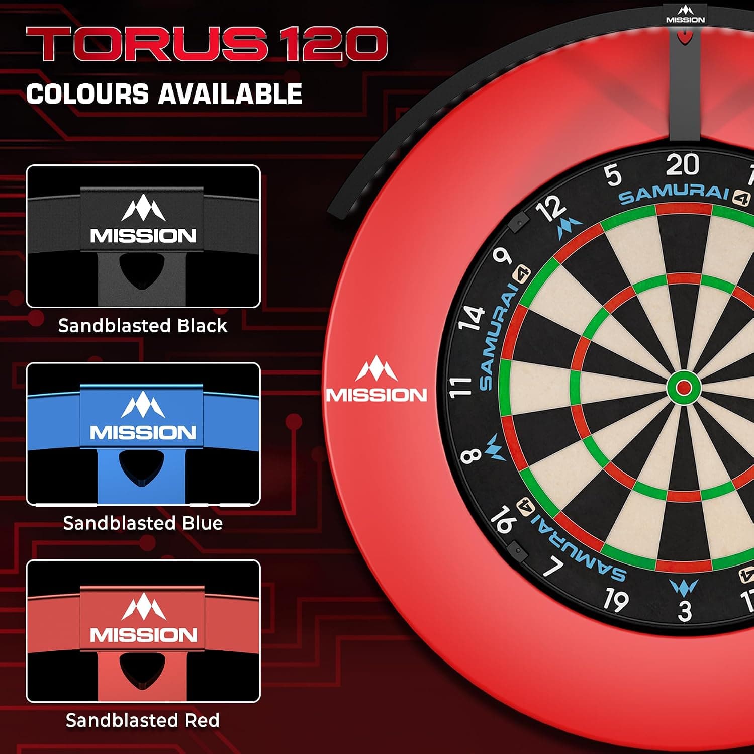 سیستم نورپردازی صفحه دارت Mission Darts مدل Torus 120° با LED سفید روشن، قابل حمل و USB C سیستم نورپردازی صفحه دارت Mission Darts مدل Torus 120° با LED سفید روشن، قابل حمل و USB C