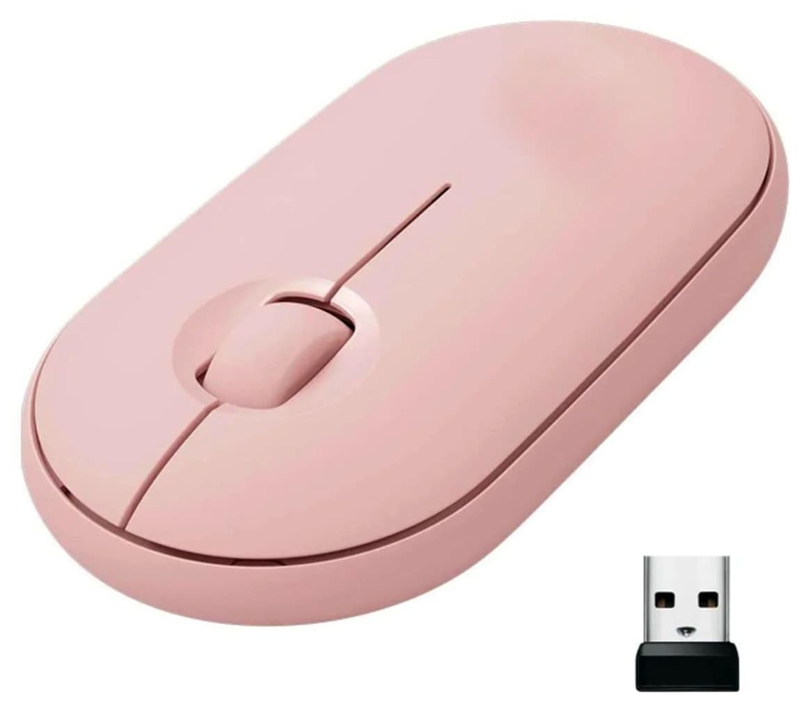 ماوس بیسیم USB دار batcell صورتی مدل MK-116 ماوس بیسیم USB دار batcell صورتی مدل MK-116