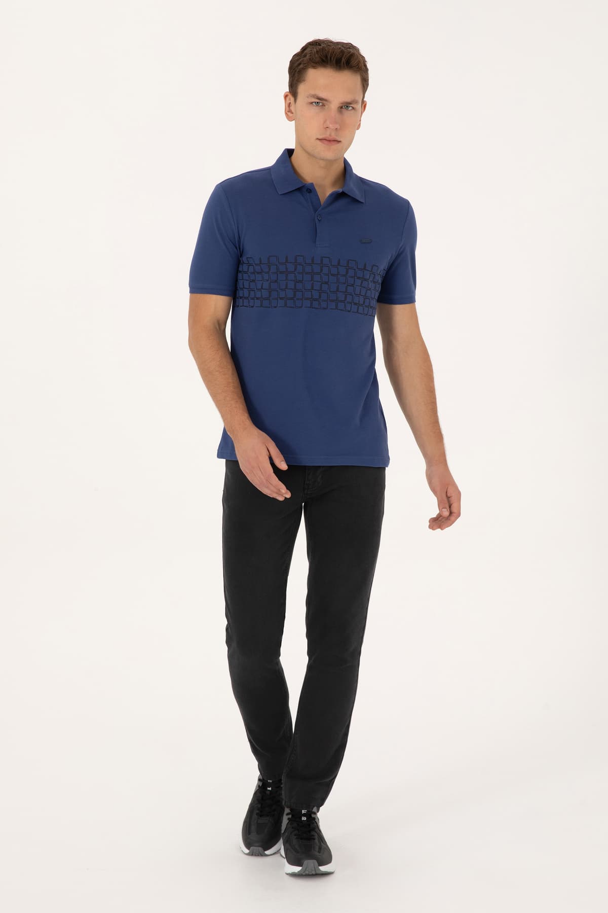 تیشرت مردانه U.S. Polo Assn. فیت معمولی یقه Polo نیلی مدل 50324789-VR028 تیشرت مردانه U.S. Polo Assn. فیت معمولی یقه Polo نیلی مدل 50324789-VR028