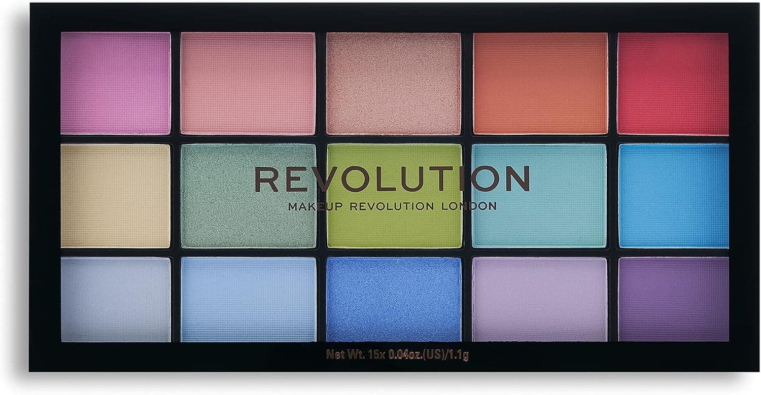 پالت سایه چشم Revolution Beauty London مدل Reloaded ۱۵ رنگ مات و شیمری 16.5g پالت سایه چشم Revolution Beauty London مدل Reloaded ۱۵ رنگ مات و شیمری 16.5g