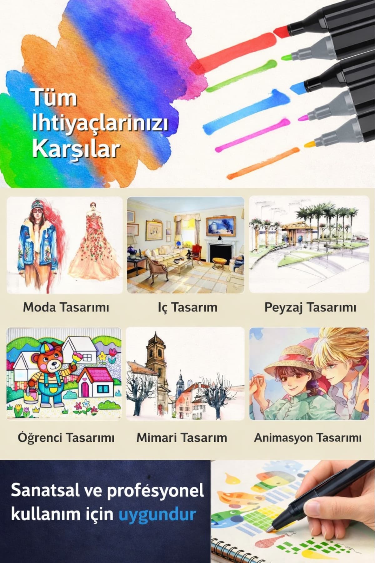 ست ماژیک رنگآمیزی حرفهای 24 عددی BEYZANA Pencraft برای طراحی پروژه و معماری ست ماژیک رنگآمیزی حرفهای 24 عددی BEYZANA Pencraft برای طراحی پروژه و معماری