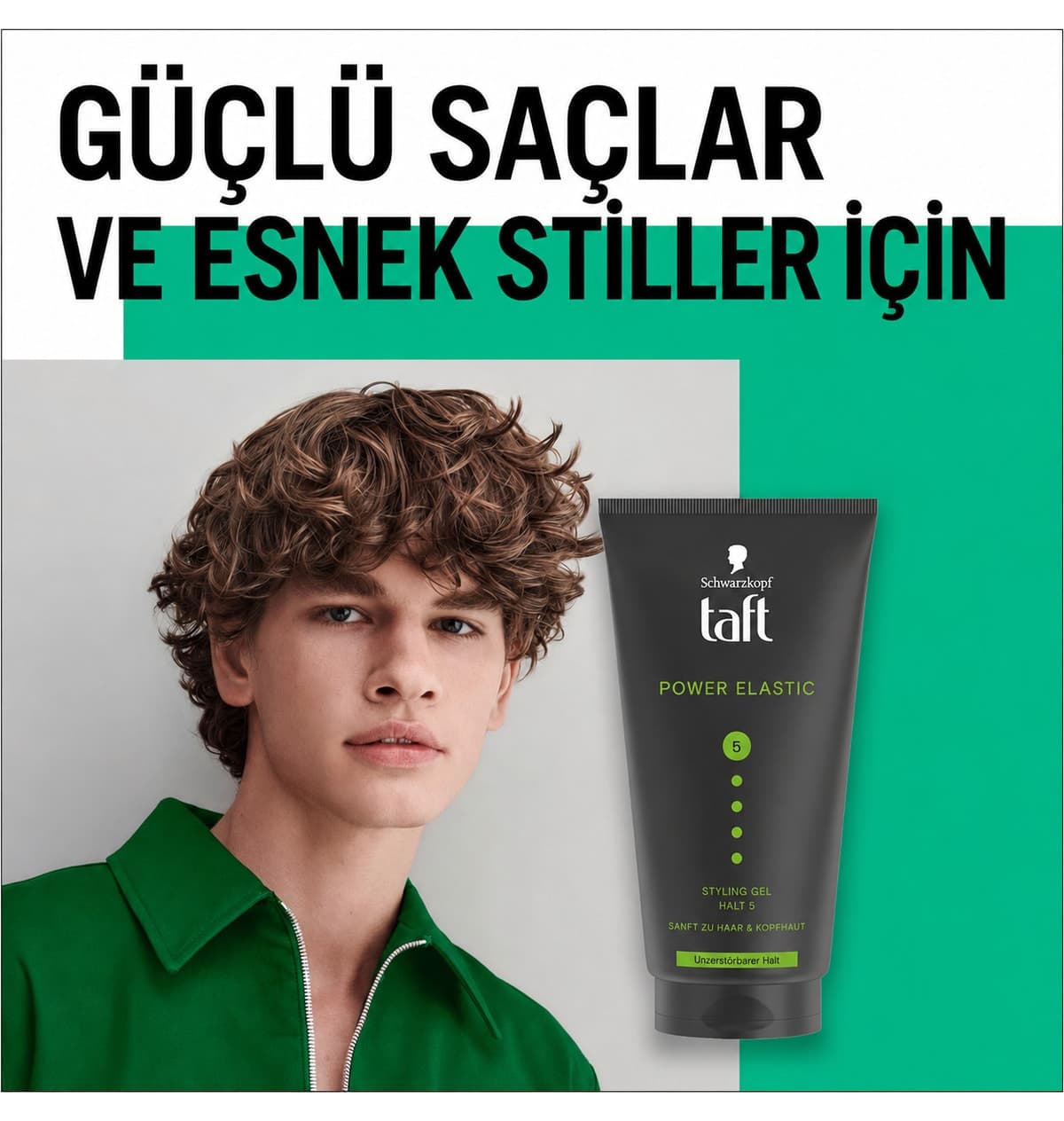 ژل حالتدهنده مو Taft Power Elastic با پنتنول 150 ml ژل حالتدهنده مو Taft Power Elastic با پنتنول 150 ml