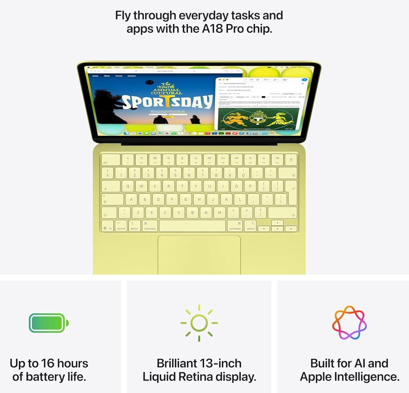 لپتاپ 13-inch Apple MacBook Neo با تراشه A18 Pro، نمایشگر Liquid Retina، حافظه 8GB، حافظه داخلی 256GB SSD، صورتی ملایم، زبان انگلیسی لپتاپ 13-inch Apple MacBook Neo با تراشه A18 Pro، نمایشگر Liquid Retina، حافظه 8GB، حافظه داخلی 256GB SSD، صورتی ملایم، زبان انگلیسی