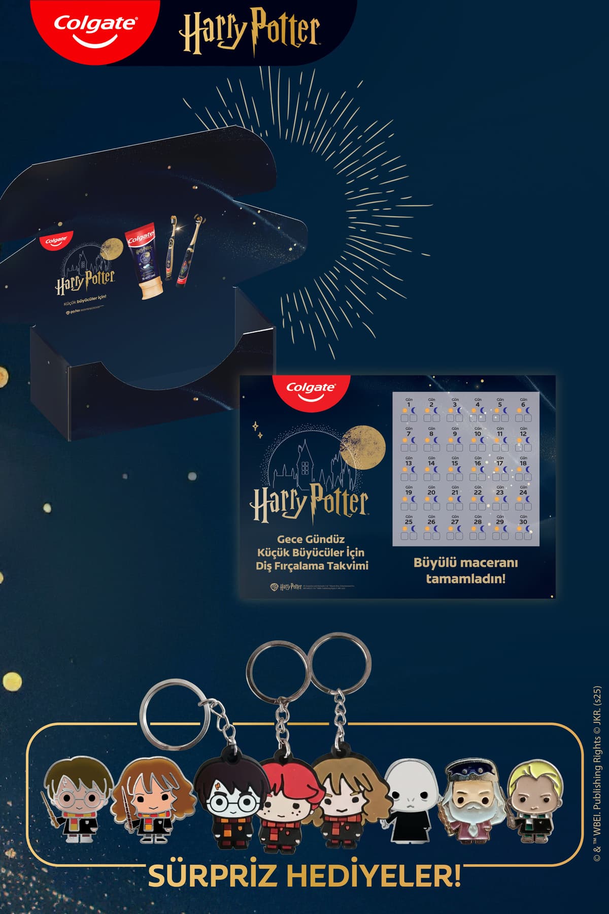 خمیر دندان کودکان Colgate Harry Potter 50 ml همراه مسواک نرم 6+ خمیر دندان کودکان Colgate Harry Potter 50 ml همراه مسواک نرم 6+