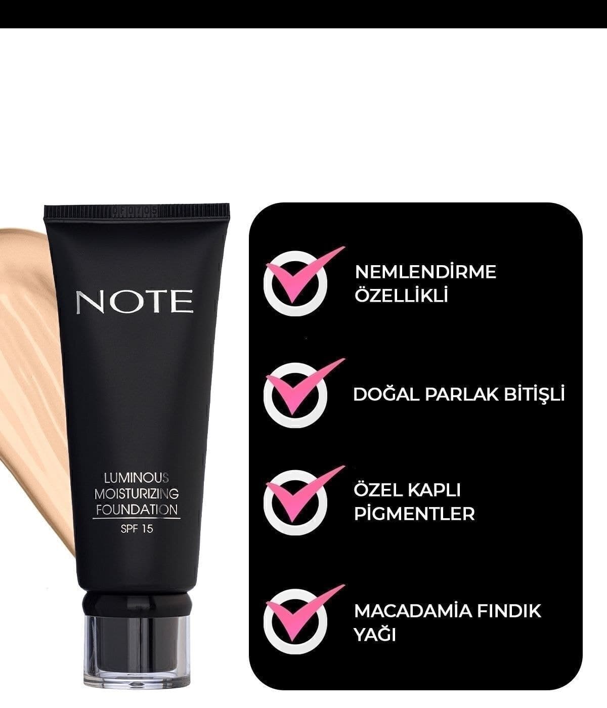 فوندن Note Cosmetics Luminous مرطوبکننده SPF 15 درخشان شماره 01 بژ فوندن Note Cosmetics Luminous مرطوبکننده SPF 15 درخشان شماره 01 بژ