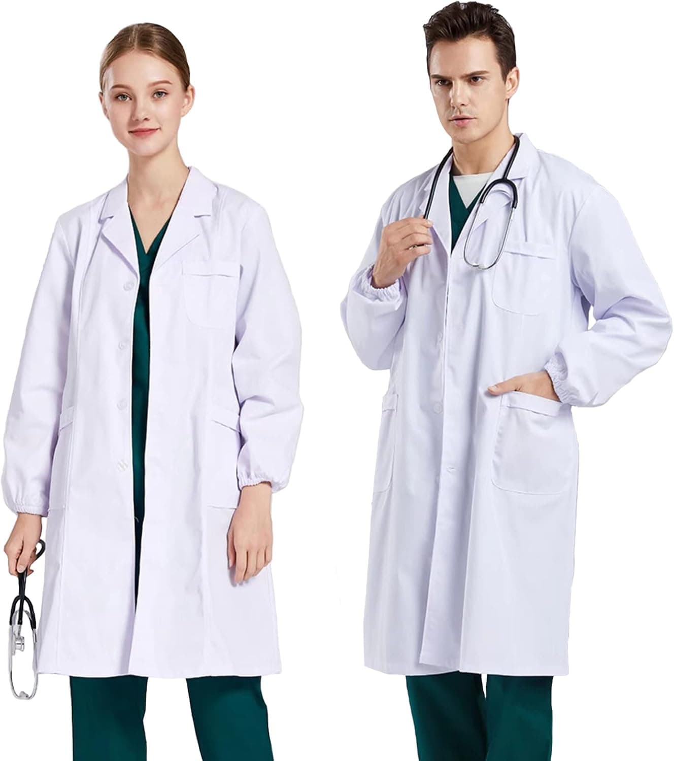 روپوش آزمایشگاهی زنانه و مردانه CoatCool نخی سفید آستینبلند جیبدار روپوش آزمایشگاهی زنانه و مردانه CoatCool نخی سفید آستینبلند جیبدار