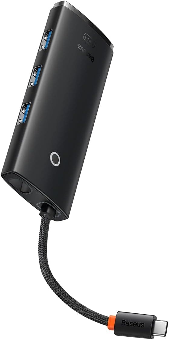 هاب شارژ Type-C چندکاره Baseus مدل Lite 5-in-1 با HDMI، USB 3.0 و کارتخوان SD مشکی هاب شارژ Type-C چندکاره Baseus مدل Lite 5-in-1 با HDMI، USB 3.0 و کارتخوان SD مشکی