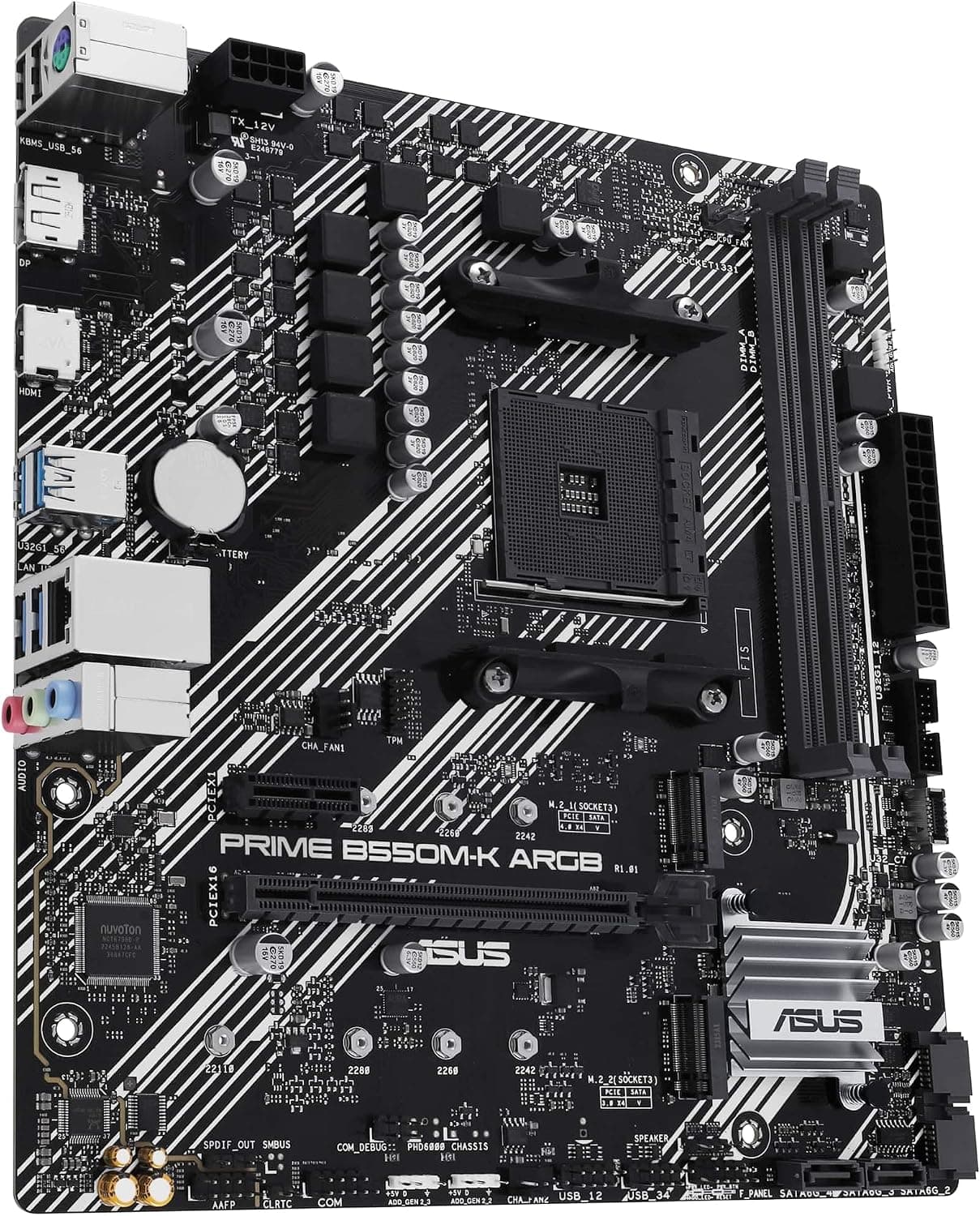 مادربرد ASUS گیمینگ سوکت AM4 چیپست AMD B550 ARGB DDR4 mATX مدل Prime B550M-K مادربرد ASUS گیمینگ سوکت AM4 چیپست AMD B550 ARGB DDR4 mATX مدل Prime B550M-K