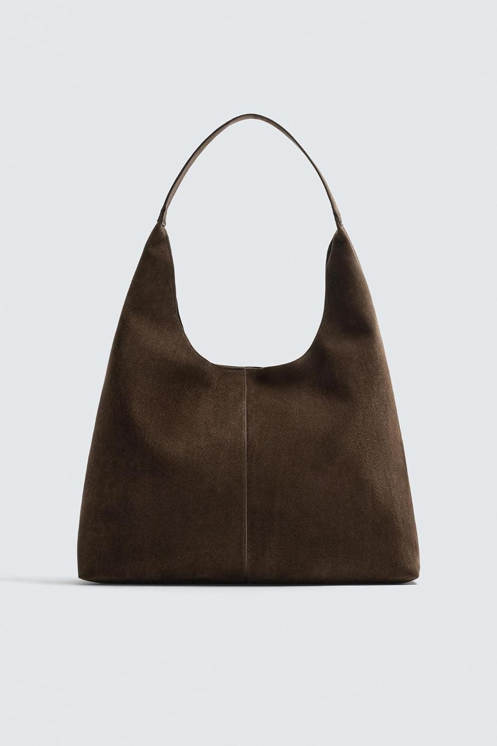 کیف توت زنانه Zara ساده قهوهای سایز استاندارد کیف توت زنانه Zara ساده قهوهای سایز استاندارد
