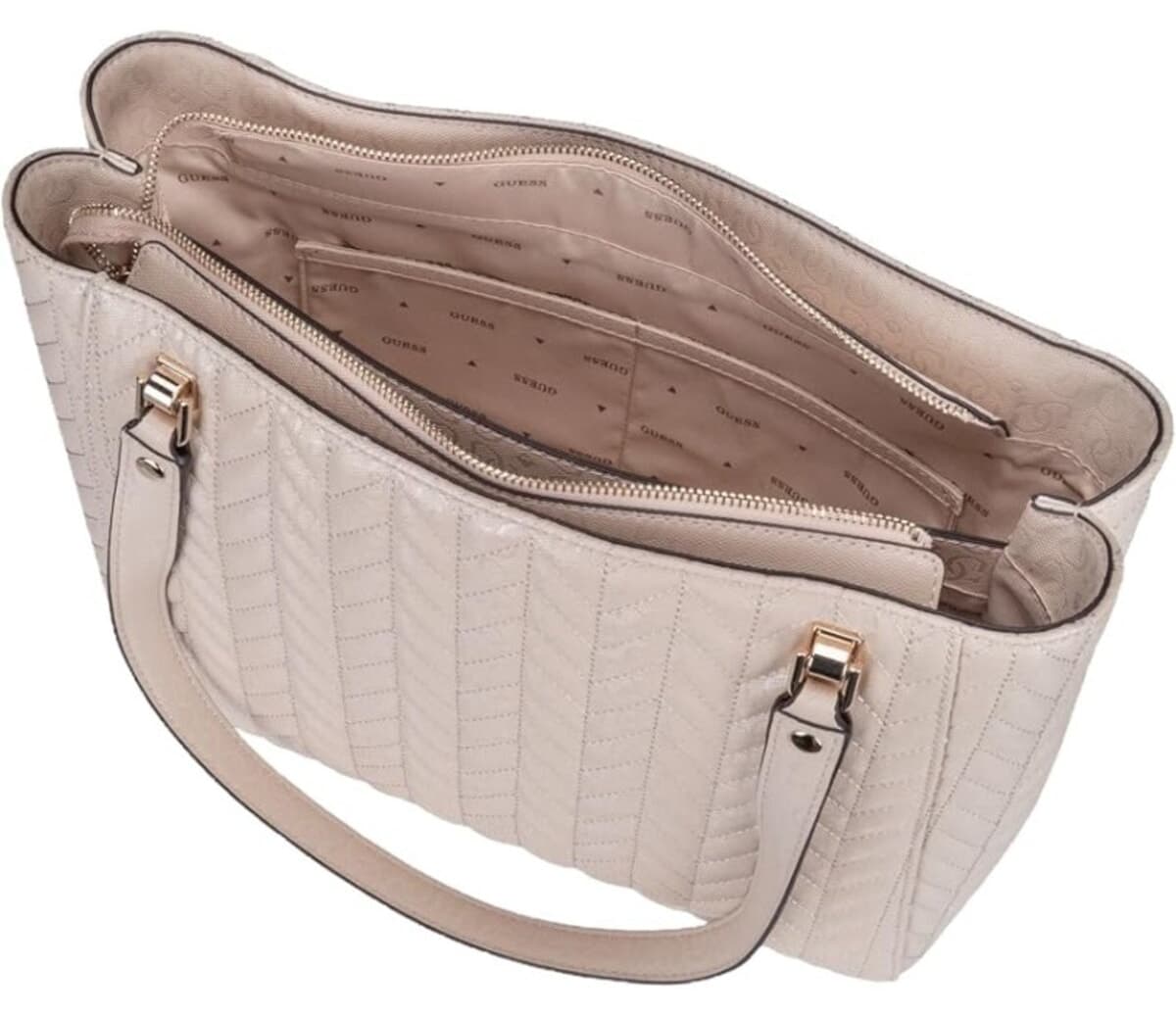 کیف دوشی زنانه Guess توت کاپیتونه بزرگ دو دسته با آویز چارم مدل HWGG9741250 کیف دوشی زنانه Guess توت کاپیتونه بزرگ دو دسته با آویز چارم مدل HWGG9741250