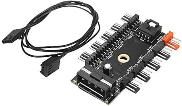تقسیمکننده فن 10 پورتی Alfais با PWM، 4 pin، 12v، سوئیچ و کانکتور Molex مدل 4337 تقسیمکننده فن 10 پورتی Alfais با PWM، 4 pin، 12v، سوئیچ و کانکتور Molex مدل 4337