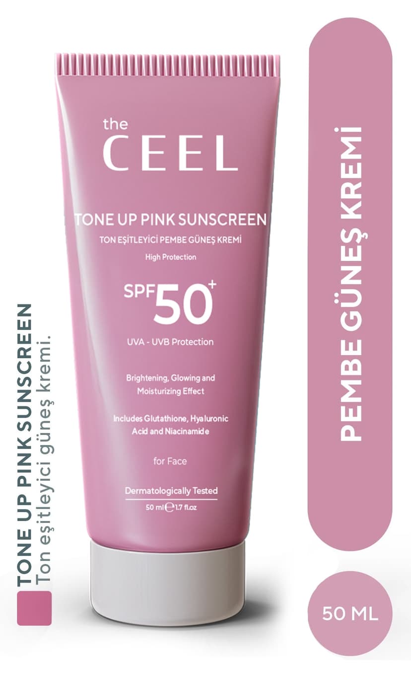 کرم ضد آفتاب The Ceel ضد لک SPF 50+ صورتی گلوتاتیون هیالورونیک اسید 50ml کرم ضد آفتاب The Ceel ضد لک SPF 50+ صورتی گلوتاتیون هیالورونیک اسید 50ml