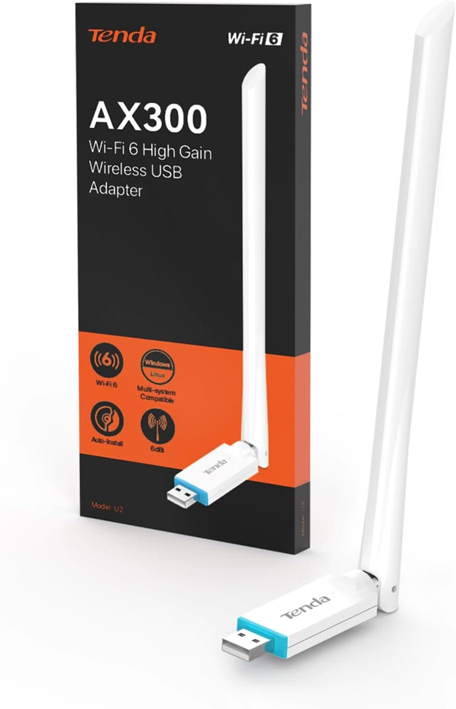 آداپتور USB بیسیم دو بانده Tenda سفید AC 1300 Mbps با سرعت 400-867 Mbps مدل U12 آداپتور USB بیسیم دو بانده Tenda سفید AC 1300 Mbps با سرعت 400-867 Mbps مدل U12