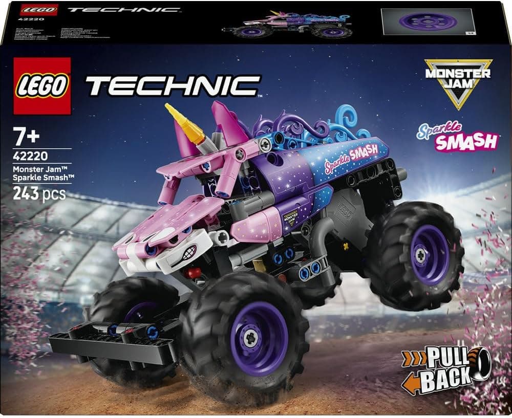 لگو Technic Monster Jam Sparkle Smash با قابلیت Pull-Back مدل 42220 لگو Technic Monster Jam Sparkle Smash با قابلیت Pull-Back مدل 42220