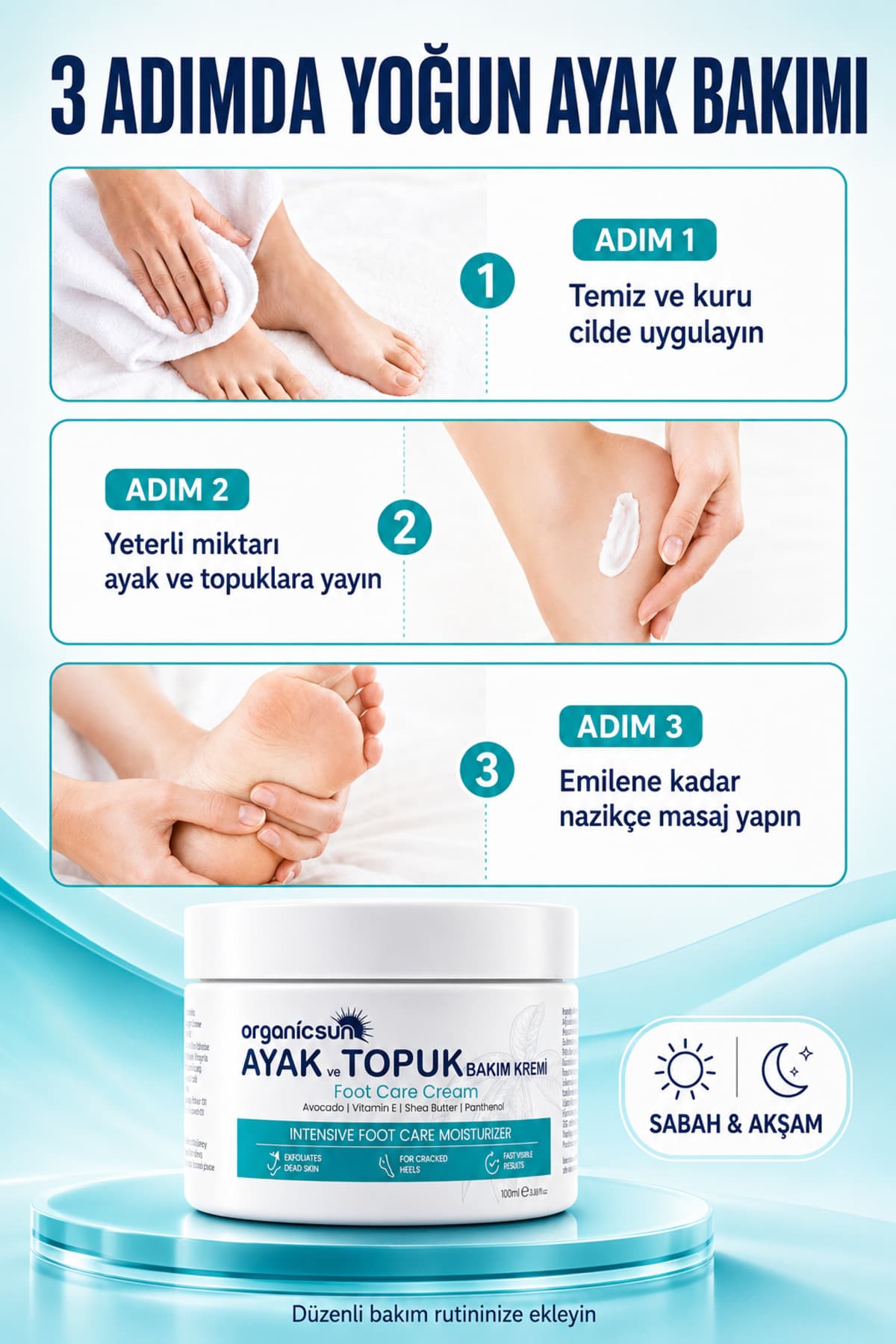کرم ترک پا و پاشنه Organicsun برای بوی پا و مراقبت از ناخن با روغن آووکادو و شیباتر 100ml کرم ترک پا و پاشنه Organicsun برای بوی پا و مراقبت از ناخن با روغن آووکادو و شیباتر 100ml