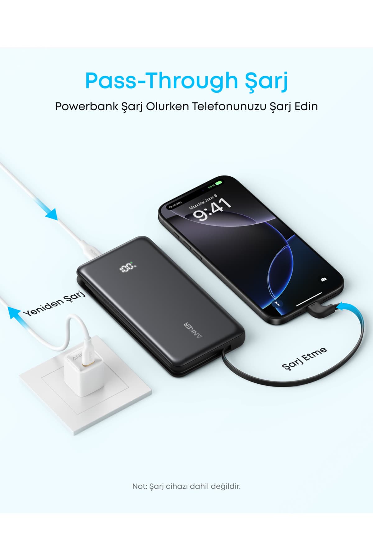 پاوربانک قابل حمل Anker Zolo با شارژ سریع 10.000mAh 22,5W مشکی مدل A110D پاوربانک قابل حمل Anker Zolo با شارژ سریع 10.000mAh 22,5W مشکی مدل A110D