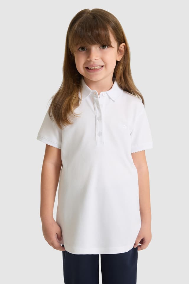 تیشرت دخترانه یقهپولو U.S. Polo Assn. سفید ساده مدل 50328218-VR013 تیشرت دخترانه یقهپولو U.S. Polo Assn. سفید ساده مدل 50328218-VR013